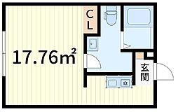 フィオーネ柴又 ワンルームの間取図画像