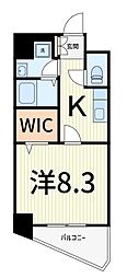 アベニール高砂 ワンルームの間取図画像