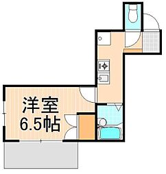 サンアレイ 1階1Kの間取り