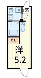 葛飾区東金町3丁目マンション ワンルームの間取図画像