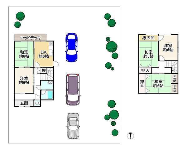 Beautiful mountainous landscape with colorful sky