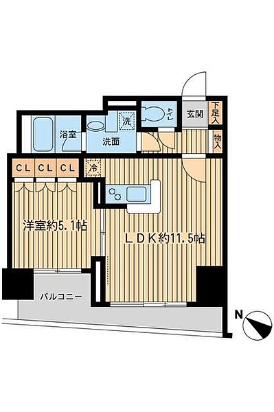 東京都中央区日本橋富沢町(賃貸マンション1LDK・5階・40.04㎡)の写真 その2