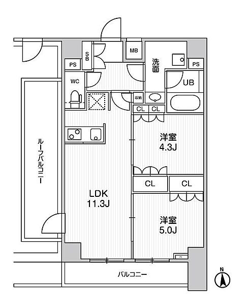東京都新宿区西五軒町(賃貸マンション2LDK・7階・50.09㎡)の写真 その2