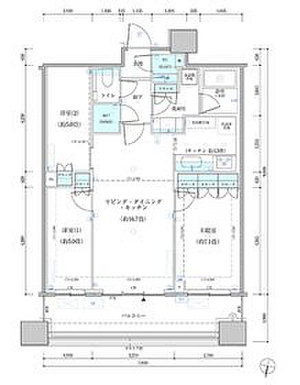 東京都中央区勝どき4丁目(賃貸マンション3LDK・45階・73.94㎡)の写真 その2