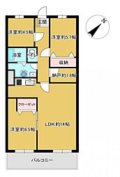 サンピア鎌ヶ谷 3SLDKの間取図画像