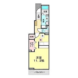 JR山口線 大歳駅 徒歩20分の賃貸アパート 1階ワンルームの間取り