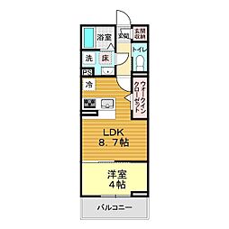 ディアライズ春日町 C棟 1LDKの間取図画像