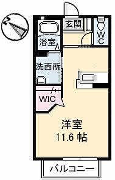 山口県山口市黄金町(賃貸アパート1R・2階・30.24㎡)の写真 その2