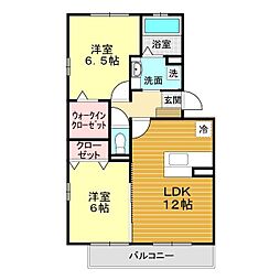 サンストロベリーA 2LDKの間取図画像