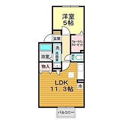 セフィーロ 1LDKの間取図画像