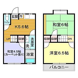 錦アパート 3Kの間取図画像