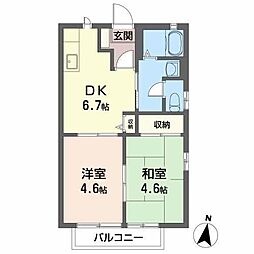 ケンタウルスγ 2DKの間取図画像