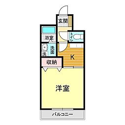 アクティブS3 1Kの間取図画像