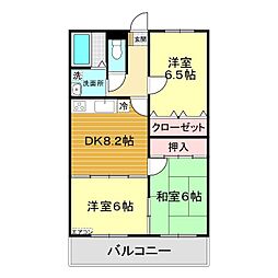 サンシャトレ葵 3DKの間取図画像
