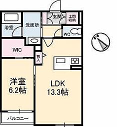 シャーメゾン旭通り 1LDKの間取図画像