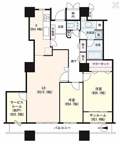 間取り 西戸山タワーホウムズ　ノースタワー 10階/-