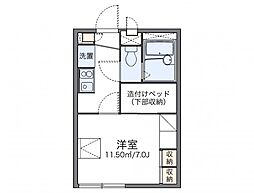 京王相模原線 京王よみうりランド駅 徒歩10分の賃貸アパート 1階1Kの間取り