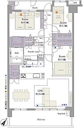 パークフィーネ南大沢3番館 3LDKの間取図画像