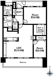 パークホームズ武蔵小金井フォレストフィールド 2LDKの間取図画像
