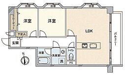オリエント丹野 2LDKの間取図画像