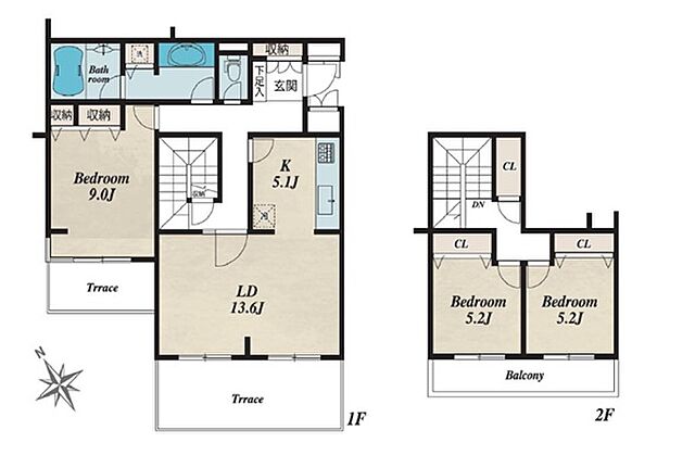 間取り シティパル武蔵野 1階/-