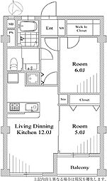 用賀コーポラス 2LDKの間取図画像