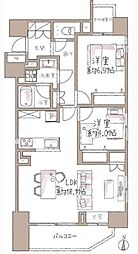 ファミール国立 2LDKの間取図画像