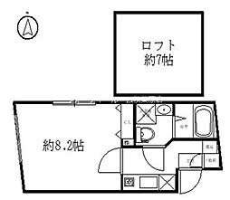 カーサ上野入谷 5階1Kの間取り