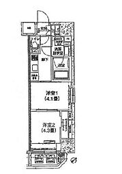 ティモーネプレミアム三ノ輪ステーション 8階2Kの間取り
