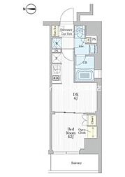 REFRAME 5 Iriya 7階1DKの間取り