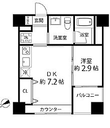 HighLeafUeno 1DKの間取図画像