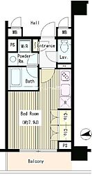 シティカレント大手町 ワンルームの間取図画像