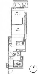 パティオ神田 1LDKの間取図画像