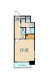 プレール・ドゥーク京橋 1Kの間取図画像