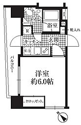 HF銀座レジデンス 1Kの間取図画像
