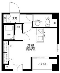 スプレンドーレ蔵前 1Kの間取図画像