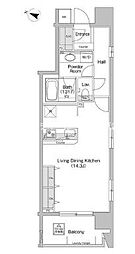 沖坂ビル ワンルームの間取図画像