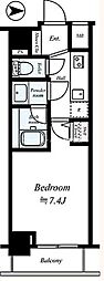 グランスイートTOKYOマークス 1Kの間取図画像