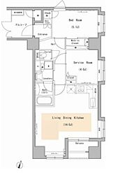 グランド・ガーラ神田 2LDKの間取図画像