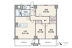 梅島ハイツ 3LDKの間取図画像