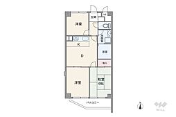 ワコーレ五反野2 3DKの間取図画像