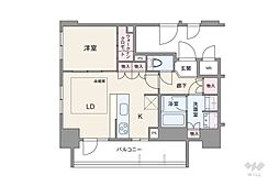 ミルーナヒルズ亀有 1LDKの間取図画像