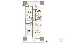 トーキョーガーデンスイートD棟アクアコート 3LDKの間取図画像