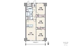 秀和西新井レジデンス 3LDKの間取図画像