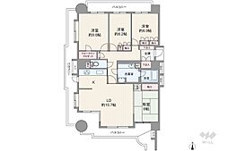 アクロシティDポート 4LDKの間取図画像