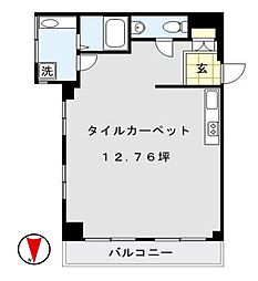 ハイライフ日暮里 ワンルームの間取図画像