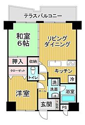 信開ベルシー黒瀬 2LDKの間取図画像