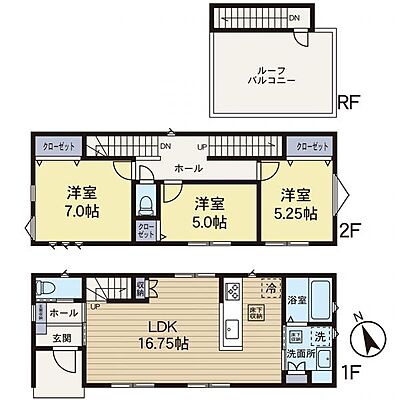 間取り 入間市扇町屋2丁目 全3棟　A号棟