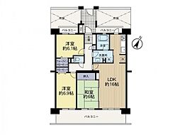 レクセルガーデン東所沢 3LDKの間取図画像