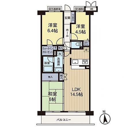 【間取図】住空間の構成が一目で分かる間取図です。各部屋のつながりを確認でき、住まい選びの参考になります。